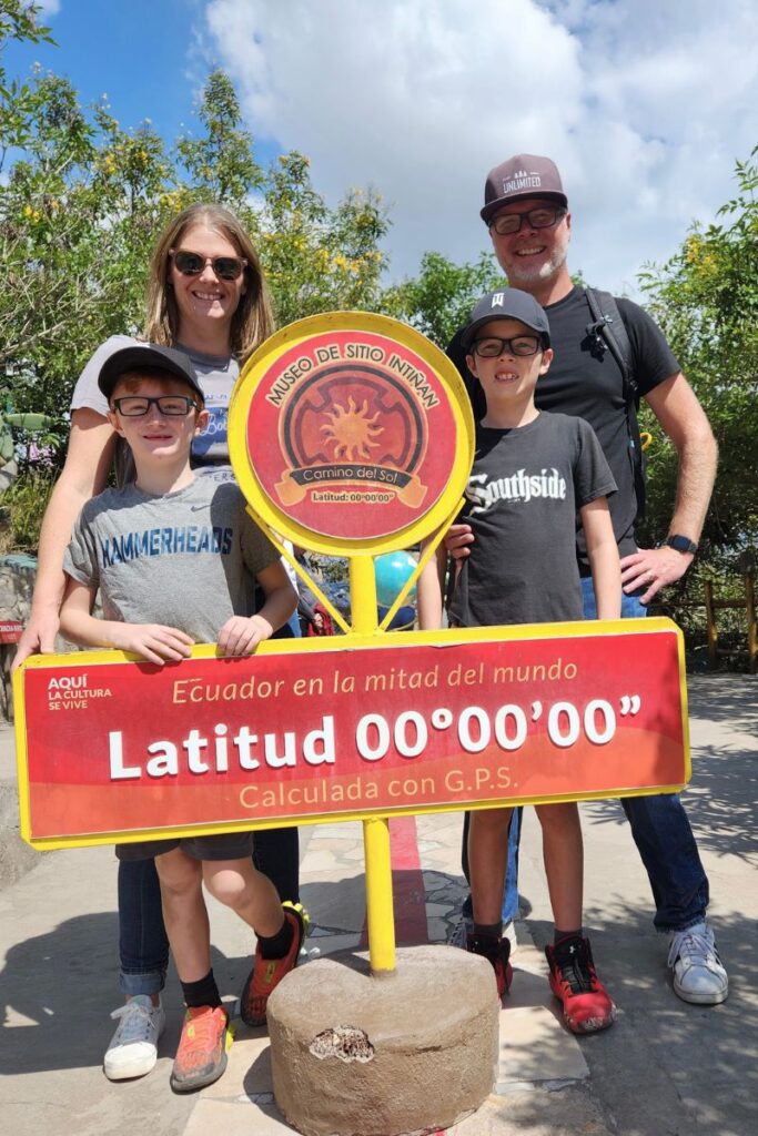 Family photo on the equator