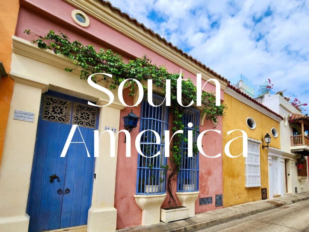 South America - with the colorful streets of Cartagena in the background