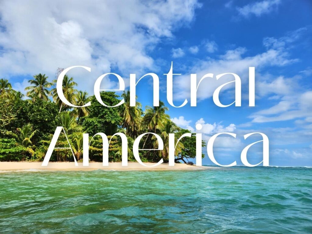 Central America - with a picture of Zapatillas Island, Panama in the background