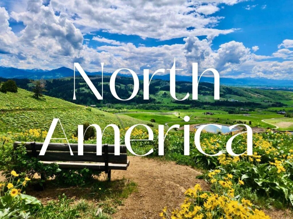 North America - picture of the view from the College M trail in Bozeman, Montana USA