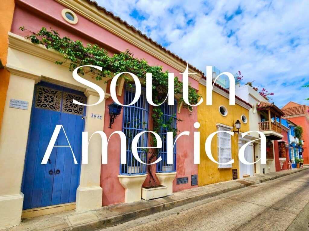 South America - with the colorful streets of Cartagena in the background